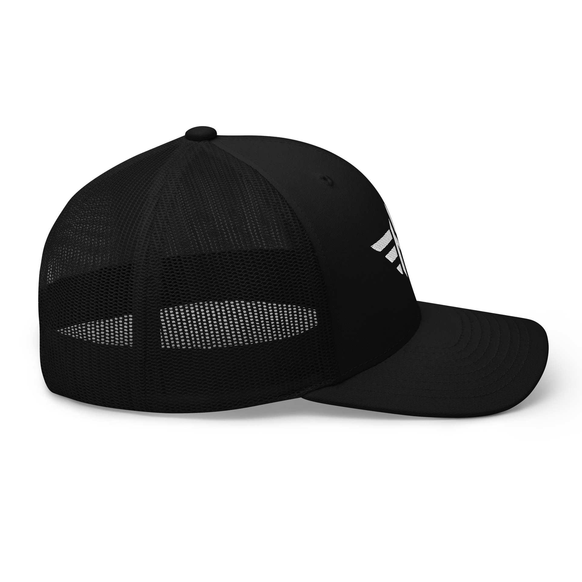 retro-trucker-hat-black-right-6968eb904256e Noxir White Embroidery | Trucker Cap