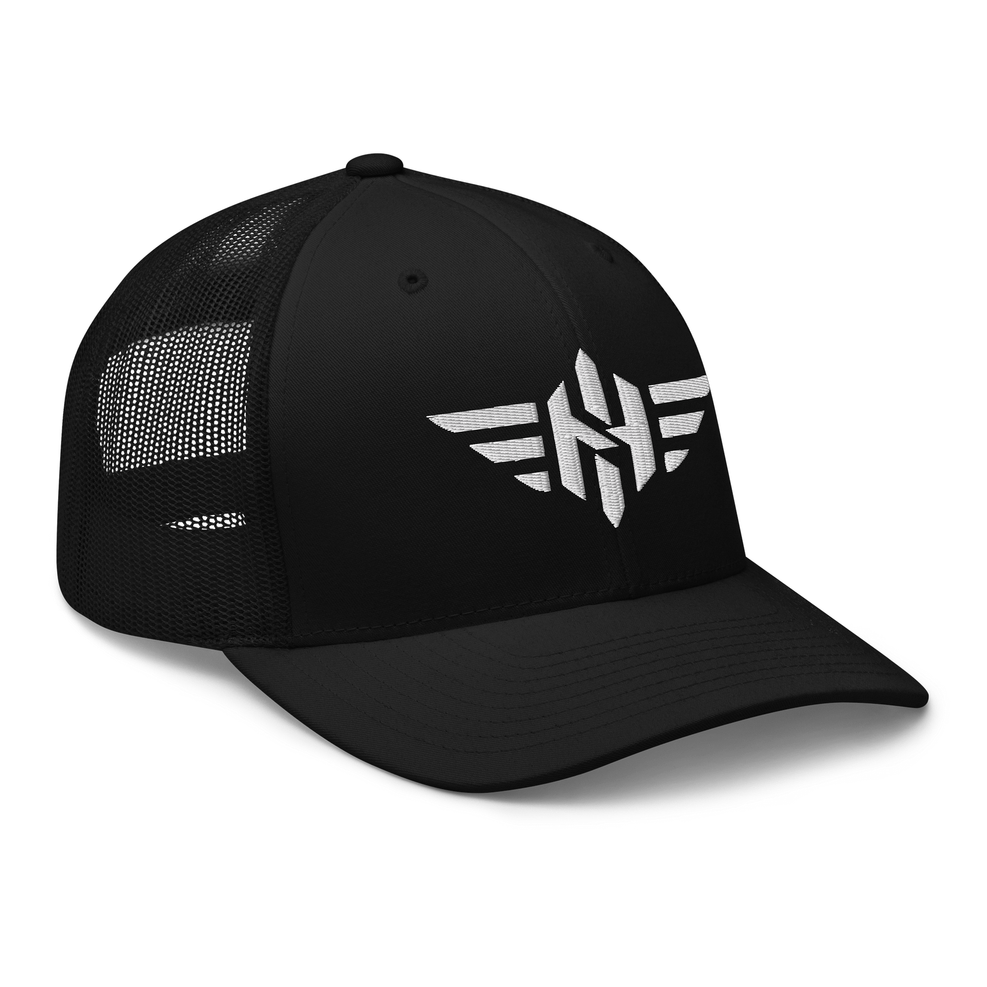 retro-trucker-hat-black-right-front-6968eb904283f Noxir White Embroidery | Trucker Cap